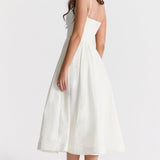 Samara | Elegant Sleeveless Open Back Midi Dress