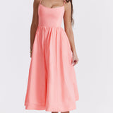 Samara | Elegant Sleeveless Open Back Midi Dress