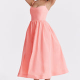 Samara | Elegant Sleeveless Open Back Midi Dress