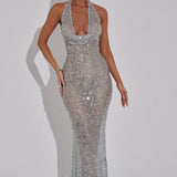 Noé Sequin with Halterneck | Maxi Dress