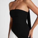 Aveline | Strapless Maxi Dress Thigh-High Split