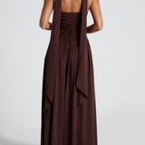 Aveline | Strapless Maxi Dress Thigh-High Split