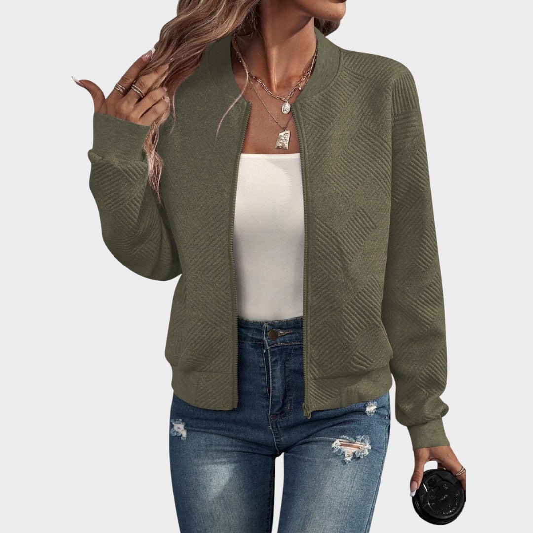 Delphine | Zip-Up Bomber Jacket