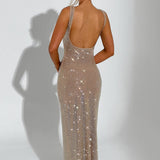 Madelyn | Rhinestone Embellished Stretch Net Maxi Dress
