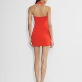 Colleen | Sleek Straight Neckline Tailored Structured Mini Dress