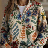 Renata™ | Floral Zip Cardigan Botanical Garden