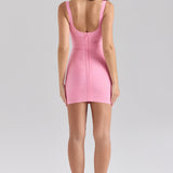 Ezra | Premium Bandage & Mesh Panel Mini Dress