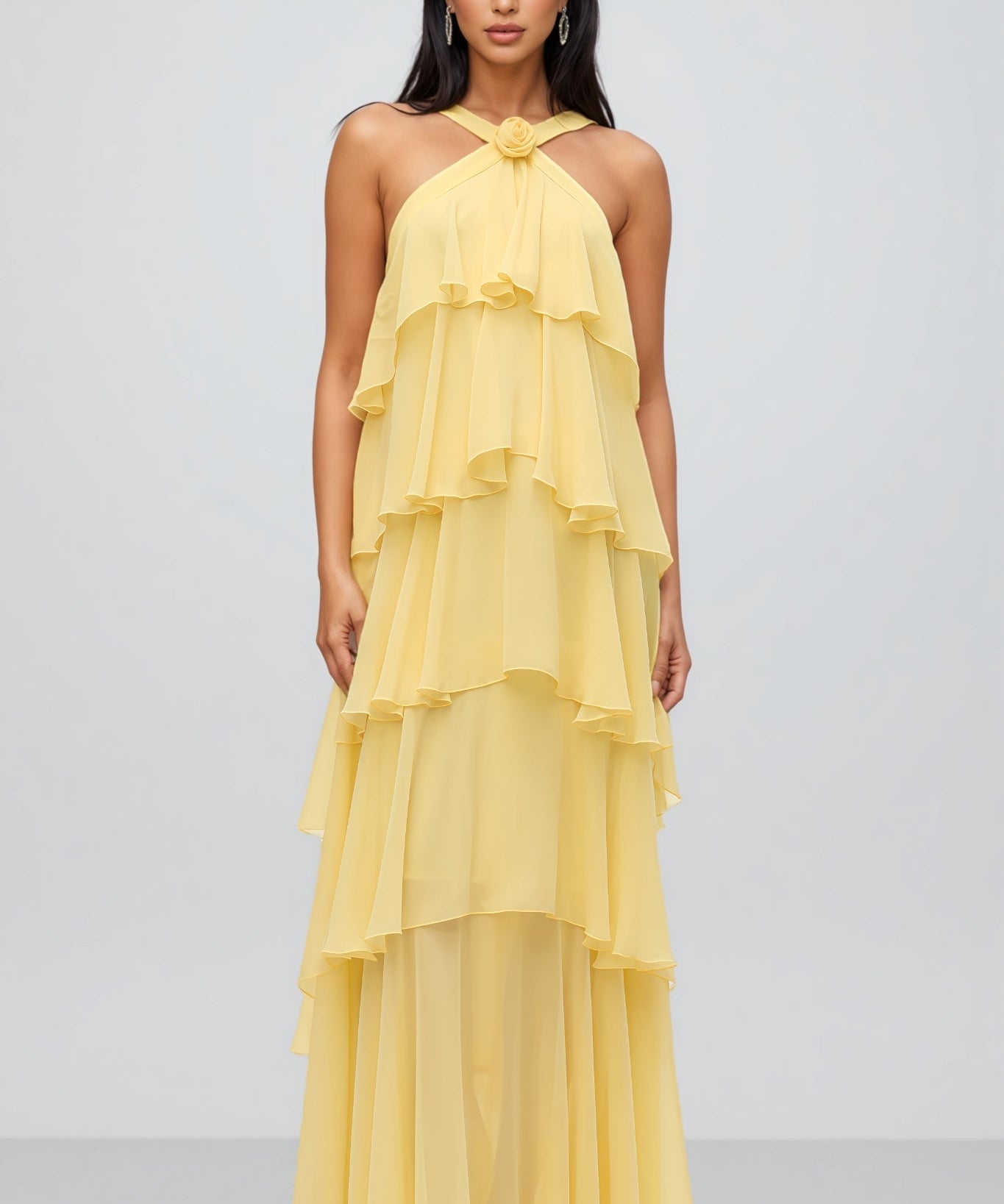 Kacey | Elegant Mermaid Silhouette Lace Embroidered Maxi Dress