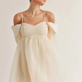 Desiree | Bubble Long Sleeve Off-Shoulder Mini Dress
