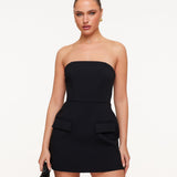 Wilma | Structured Architectural Strapless Tailored Mini Dress